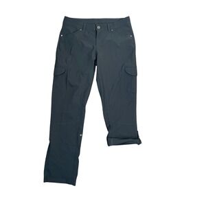 KUHL Splash Roll-Up Cargo Pants Charcoal Gray Womens 10 Short Hiking Outdoor